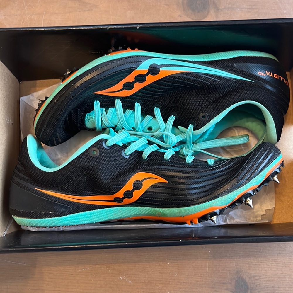 WORN 6x’s! Saucony Ballista MD Women’s Track/Sprint Shoe 👟 🏃‍♀️